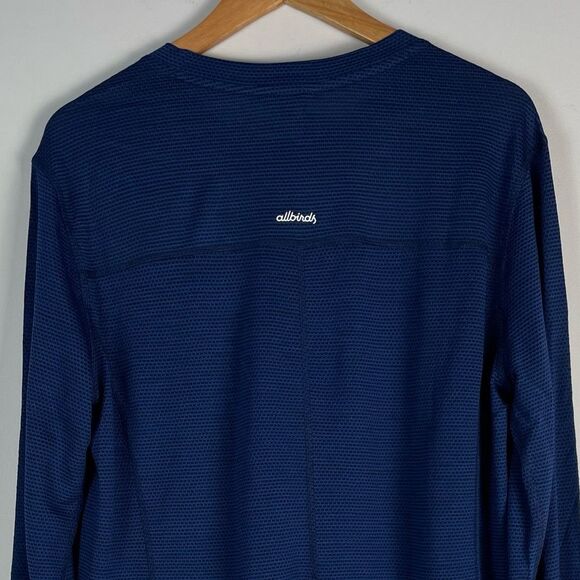Allbirds Natural Run Merino Blend Long Sleeve Layer Tee True Navy Sz XXXL NEW - Picture 5 of 10
